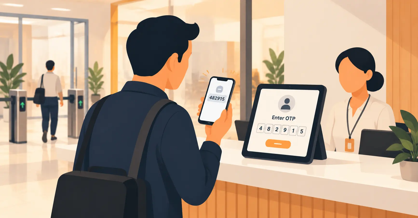 One Code, One Visitor: How OTP Check-In Works One Code, One Visitor: How OTP Check-In Works
