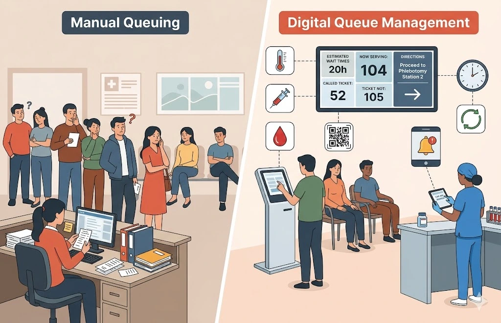 Queue Management System for Diagnostic Labs