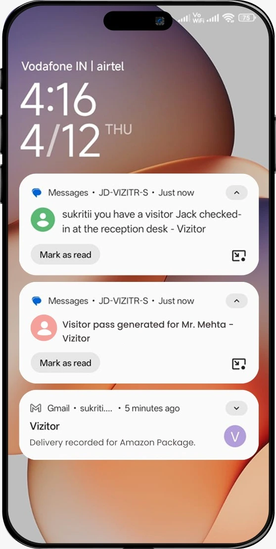 Hosts receive  Notifications instantly