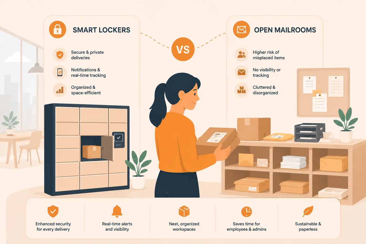 Package Locker for Offices: Smart Lockers vs Open Mailrooms