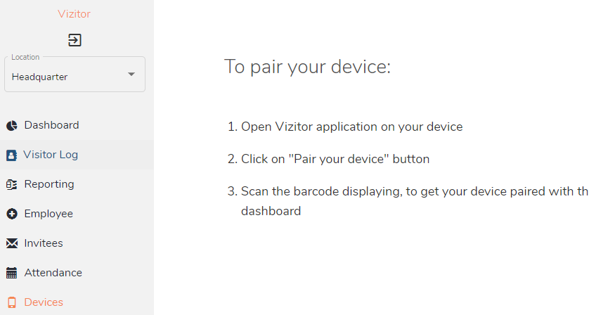 How to pair a device to start check-in