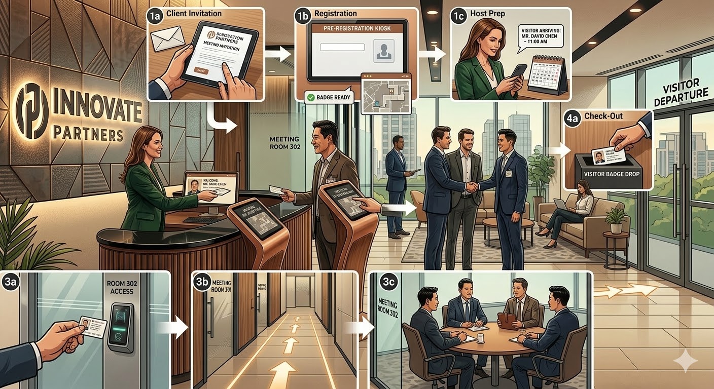 # How Digital Visitor Check-In Works